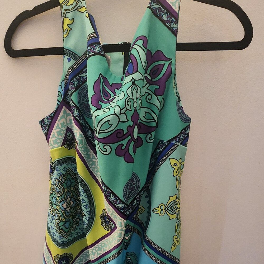 Dressbarn Sheath Dress Aqua Blue Green size 6